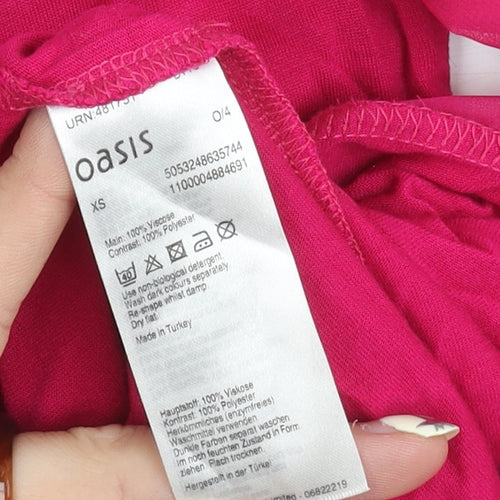 Oasis Women's Pink 3/4 Sleeve Top XS