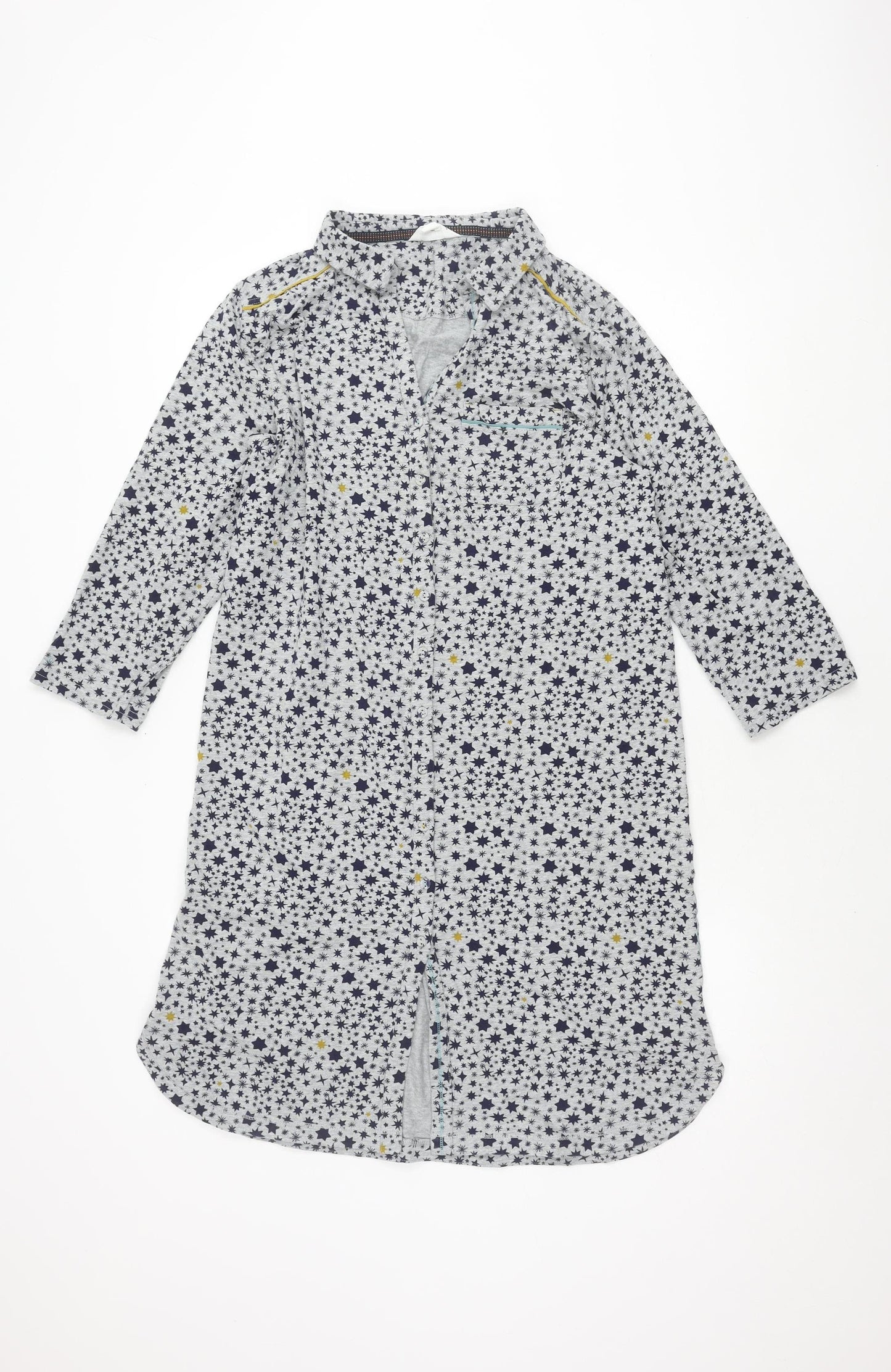 White Stuff Women's Grey Star Shirt Dress M