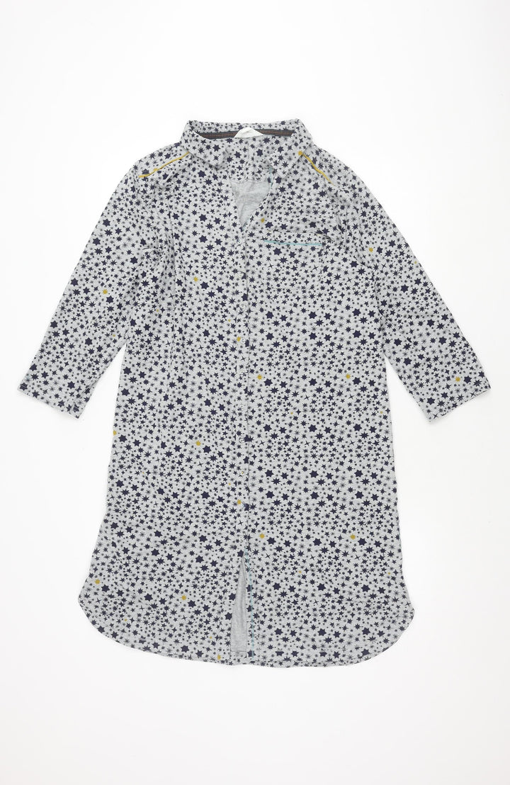 White Stuff Women's Grey Star Shirt Dress M