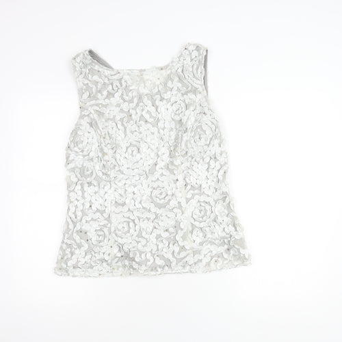 Onyx Nite Women's Grey L Sleeveless Blouse