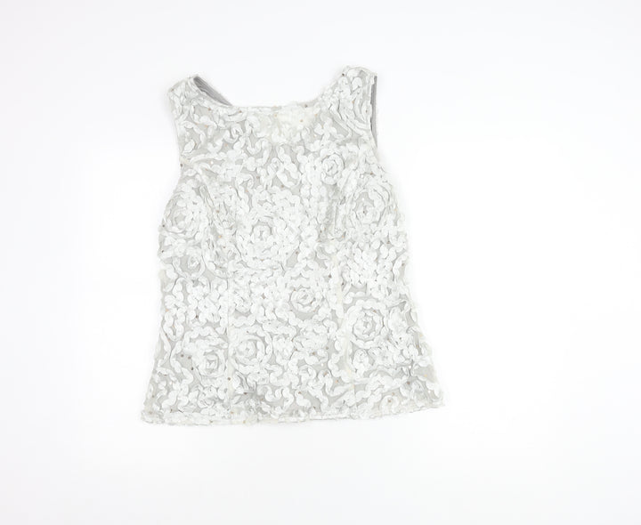 Onyx Nite Women's Grey L Sleeveless Blouse