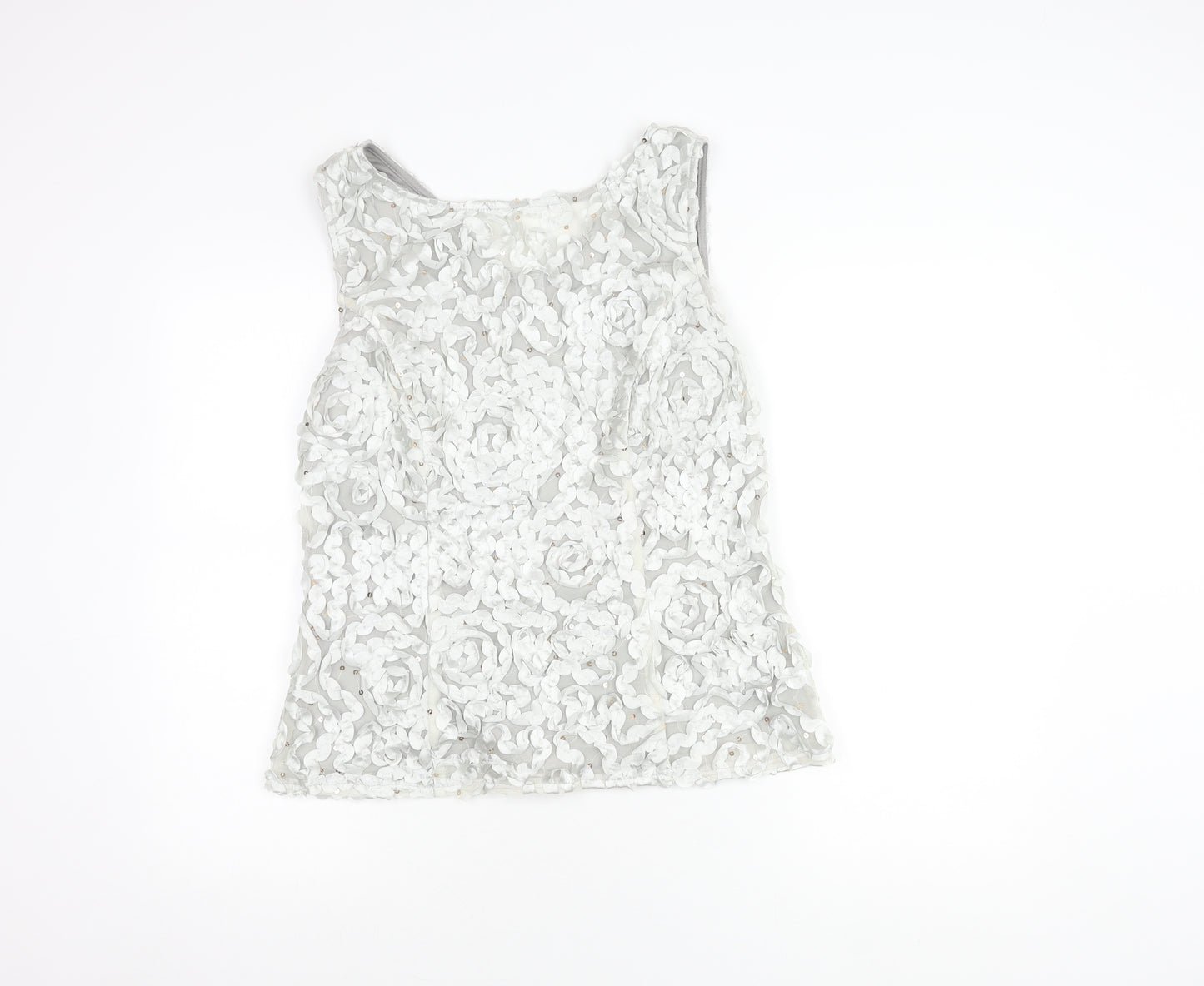 Onyx Nite Women's Grey L Sleeveless Blouse
