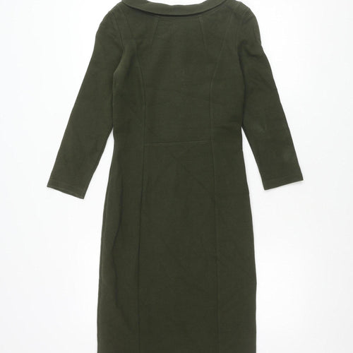 Hobbs Women's Green Sheath Dress Size 8 Formal Midi