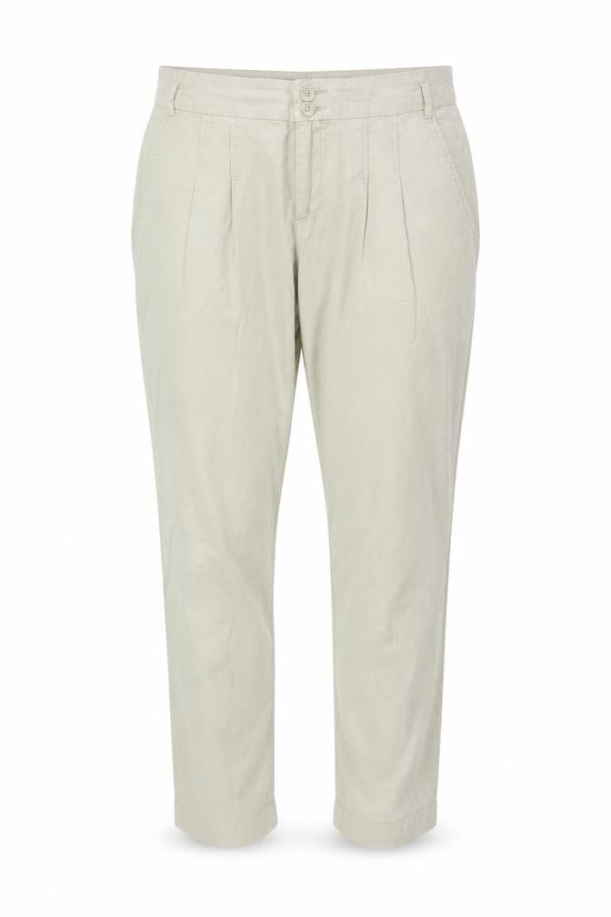 Front view of Warehouse Women's Beige Trousers, size 12
