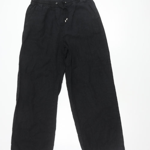 Marks and Spencer Women's Black Wide-Leg Trousers Size 14