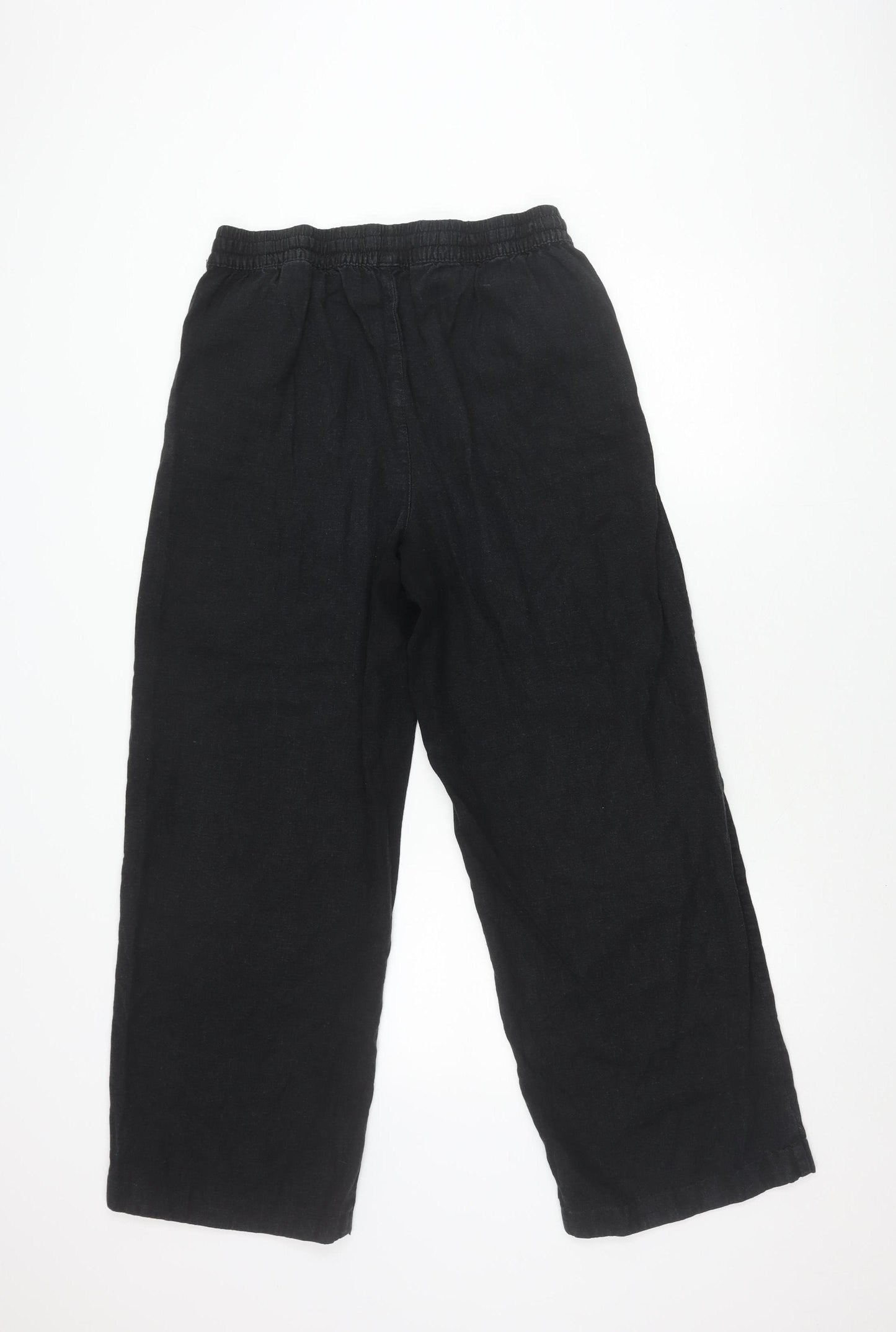 Marks and Spencer Women's Black Wide-Leg Trousers Size 14