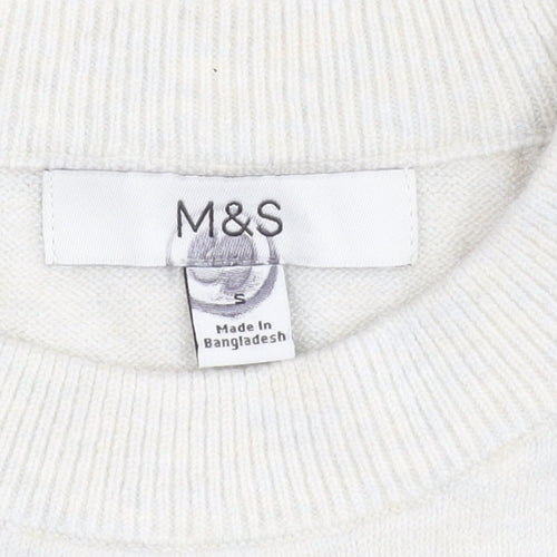 Marks and Spencer Women's Blue Striped Pullover Jumper S