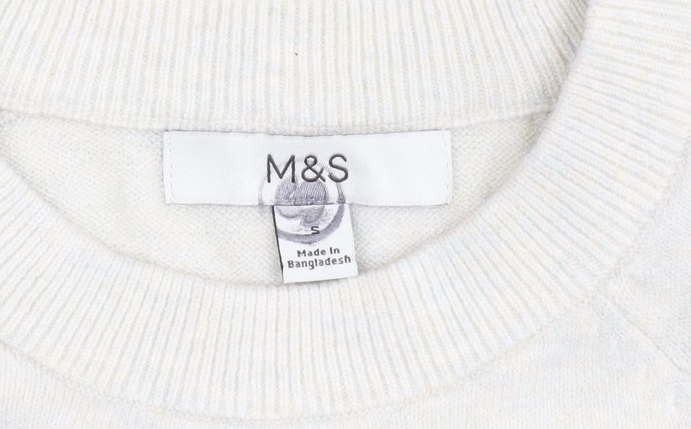 Marks and Spencer Women's Blue Striped Pullover Jumper S