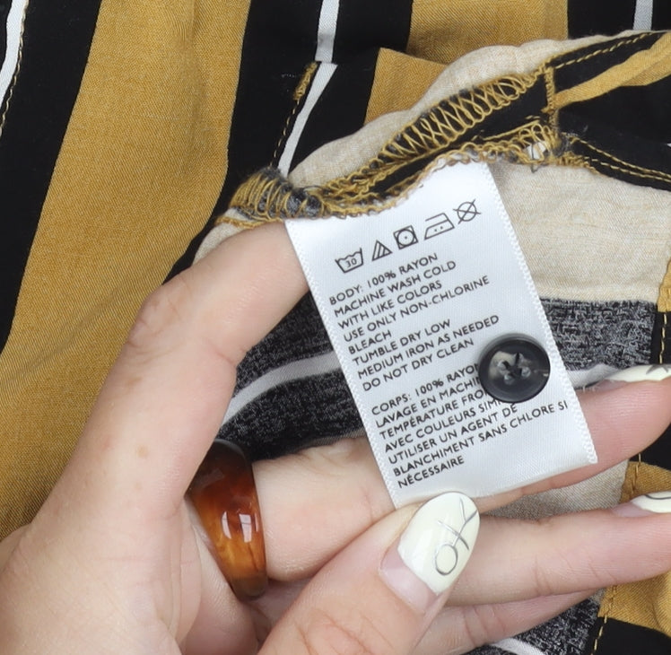 Urban Outfitters Men's XL Striped Casual Shirt Multicoloured