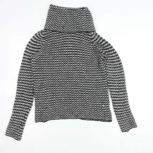 Zara Women Multicoloured Roll Neck Pullover, Size L