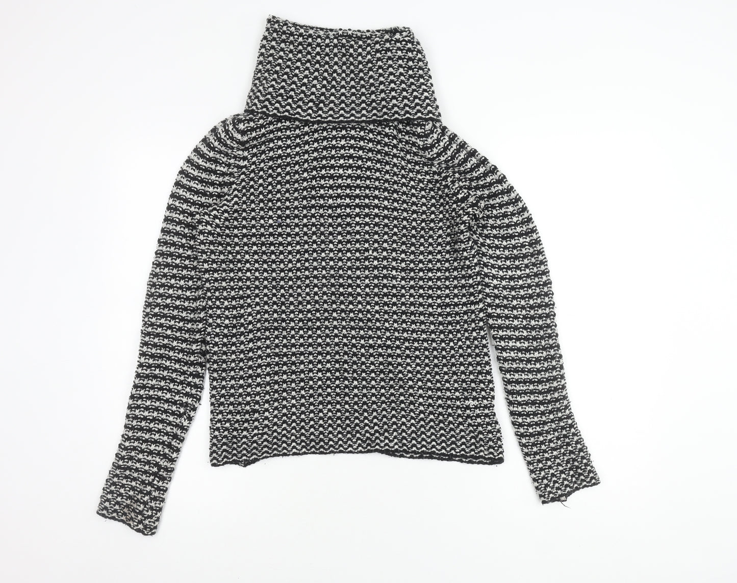 Zara Women Multicoloured Roll Neck Pullover, Size L