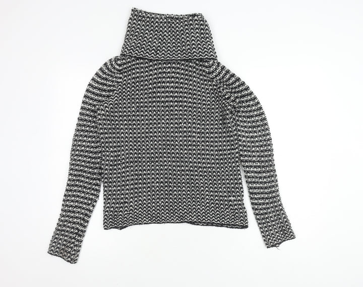 Zara Women Multicoloured Roll Neck Pullover, Size L