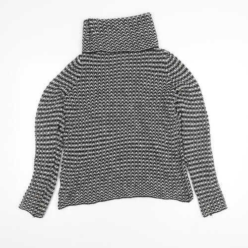 Zara Women Multicoloured Roll Neck Pullover, Size L