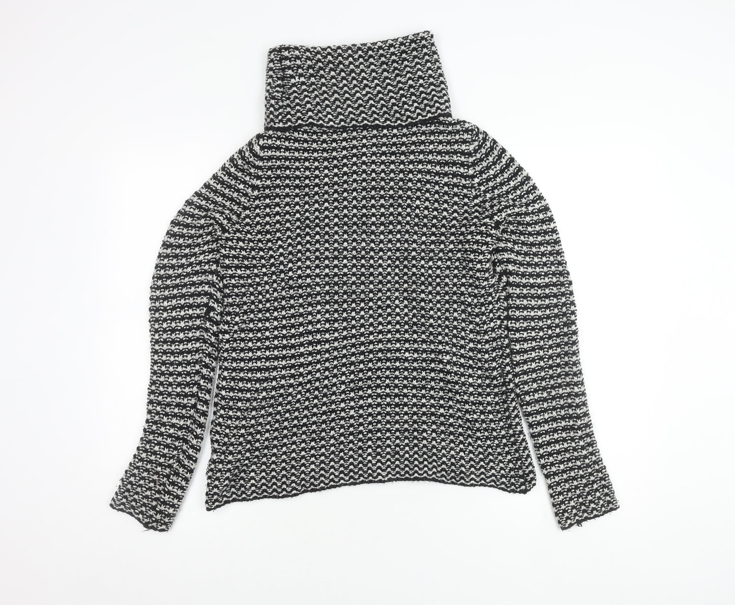 Zara Women Multicoloured Roll Neck Pullover, Size L