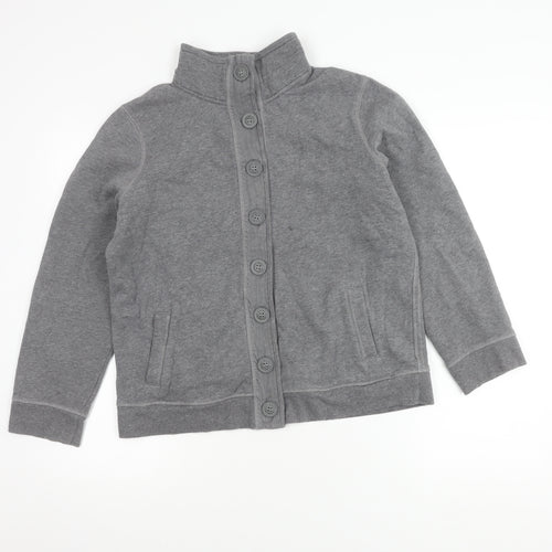 Maine New England Grey High Neck Cardigan, Size 16