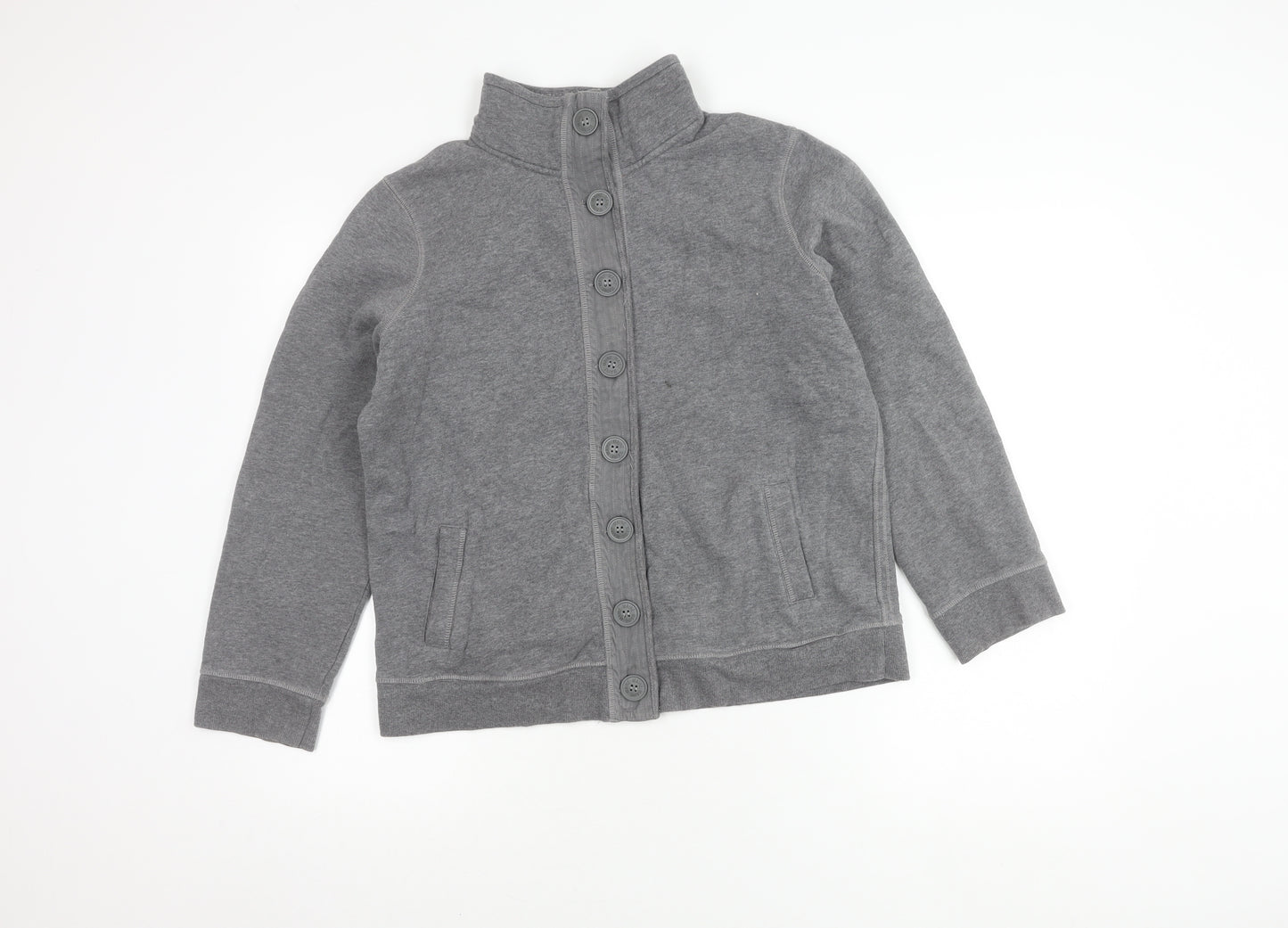 Maine New England Grey High Neck Cardigan, Size 16