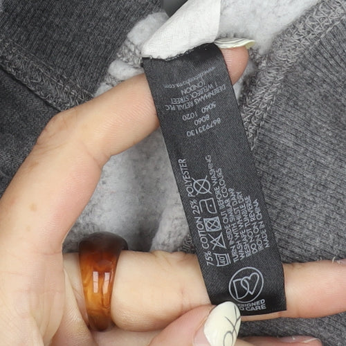 Maine New England Grey High Neck Cardigan, Size 16