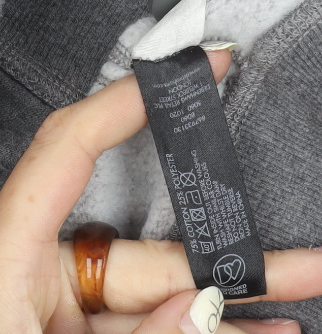 Maine New England Grey High Neck Cardigan, Size 16