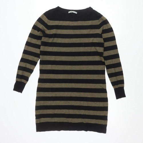Marks and Spencer Women's Black Striped Jumper Size 12