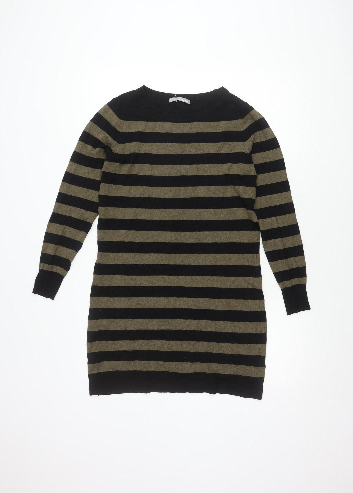 Marks and Spencer Women's Black Striped Jumper Size 12