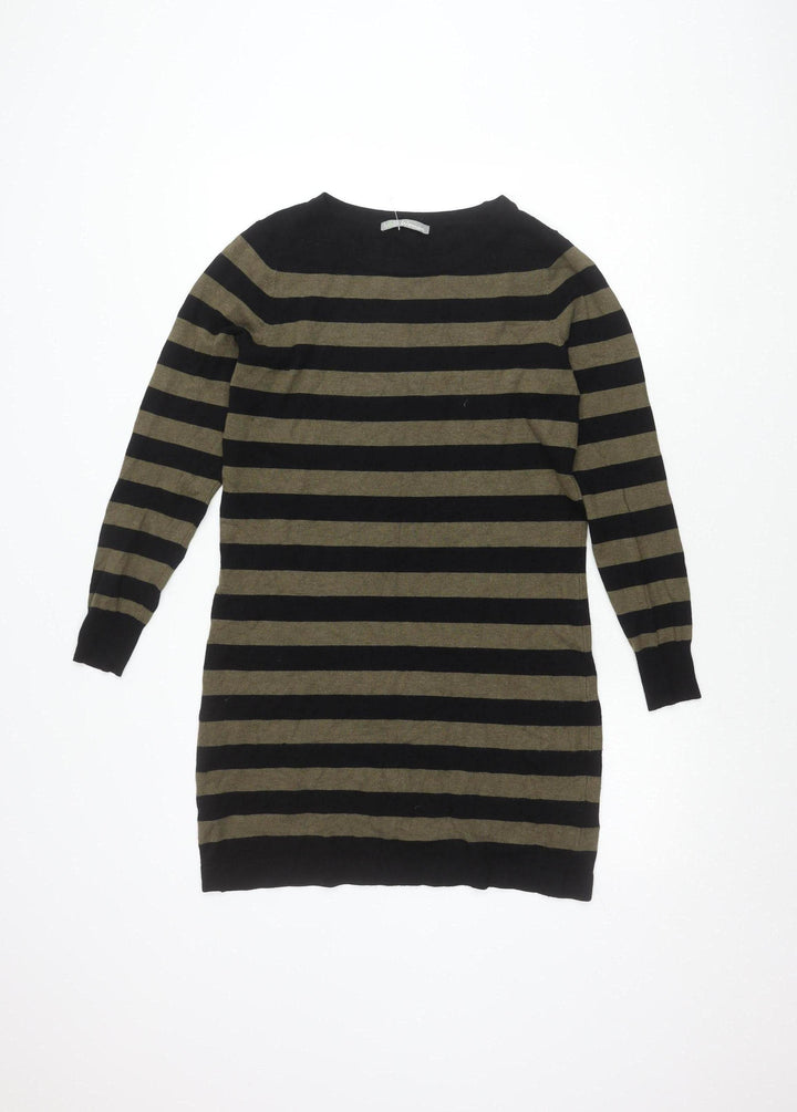 Marks and Spencer Women's Black Striped Jumper Size 12