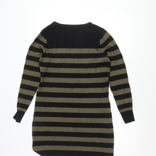 Marks and Spencer Women's Black Striped Jumper Size 12