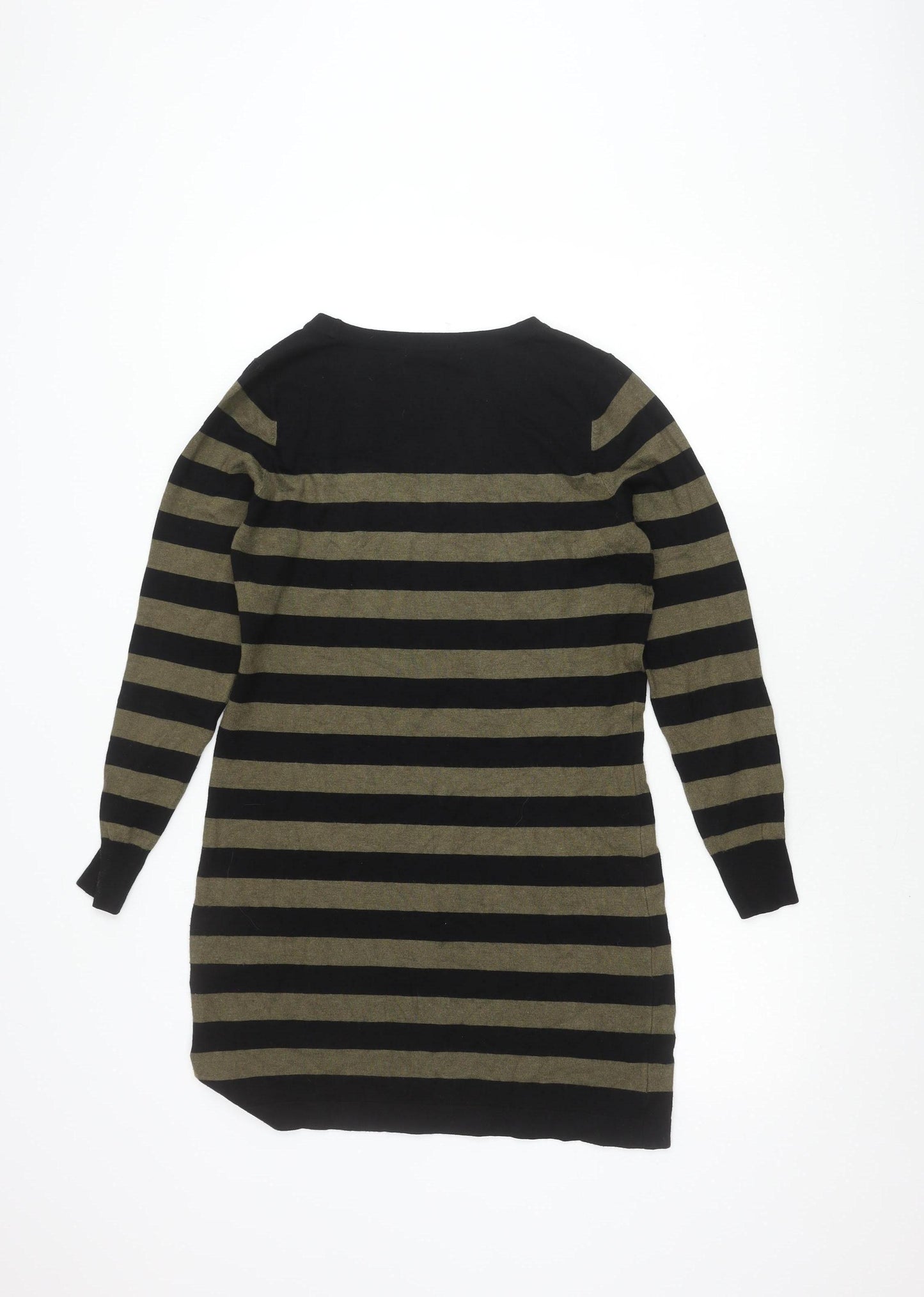 Marks and Spencer Women's Black Striped Jumper Size 12