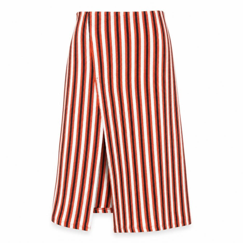Pull&Bear Women's Multicoloured Striped Long Skirt Size 10