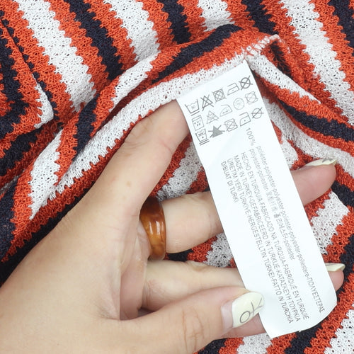 Pull & Bear Women's Multicoloured Striped Long Skirt Size 10