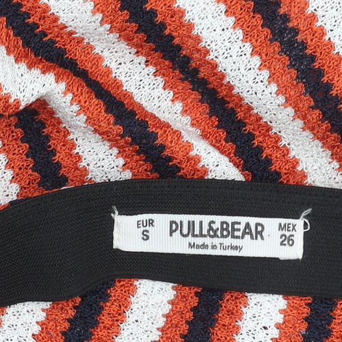 Pull & Bear Women's Multicoloured Striped Long Skirt Size 10