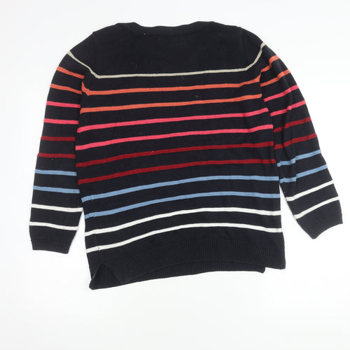 Julipa Women's Multicoloured Striped Pullover Jumper