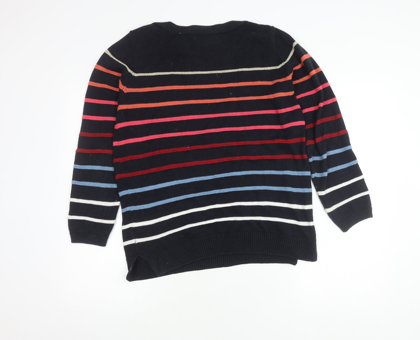 Julipa Women's Multicoloured Striped Pullover Jumper