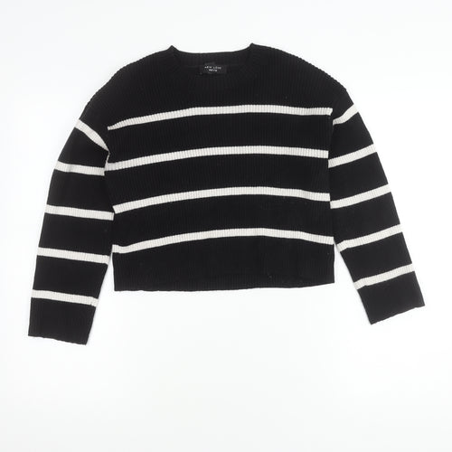 New Look Women's Black Petite Striped Jumper M