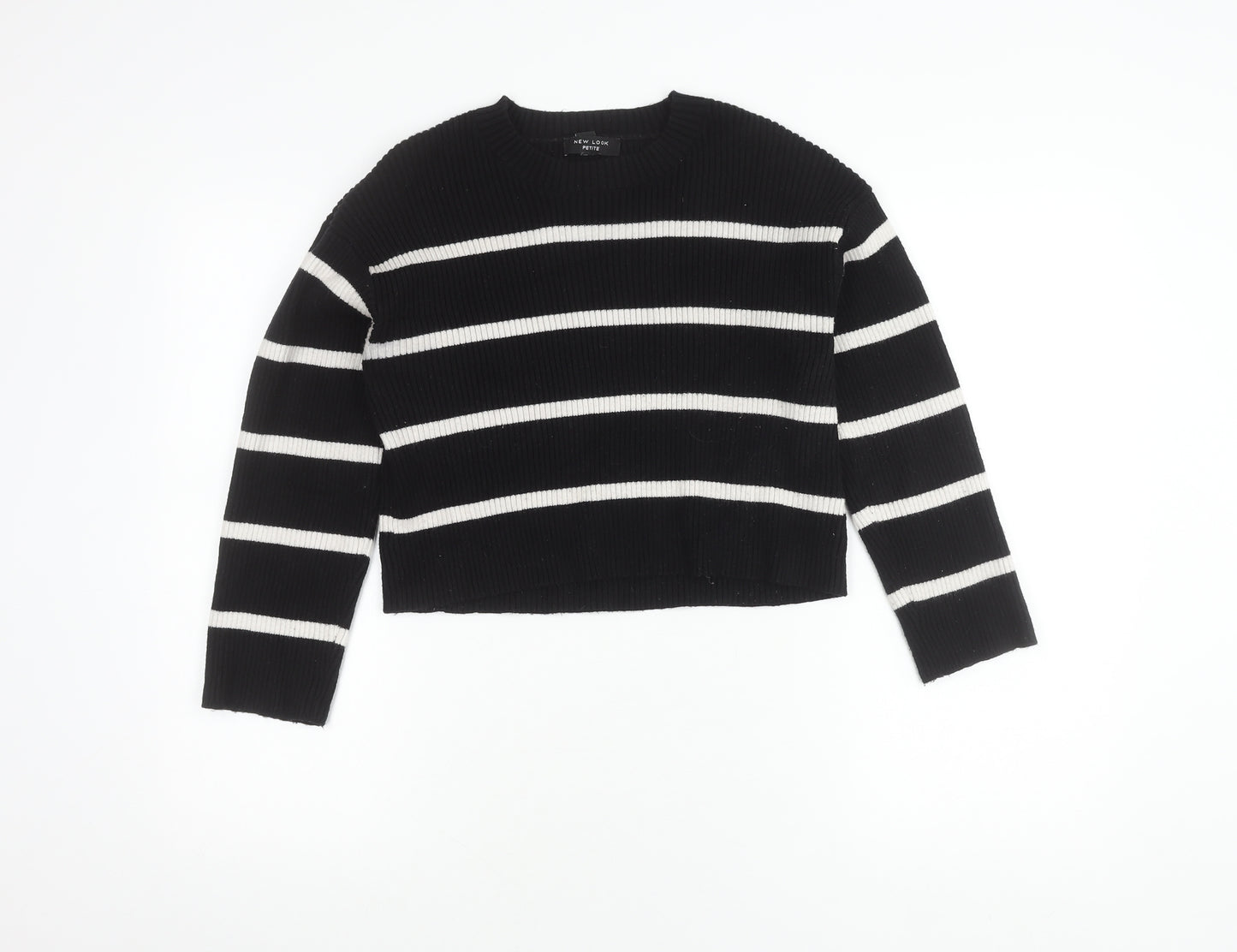 New Look Women's Black Petite Striped Jumper M