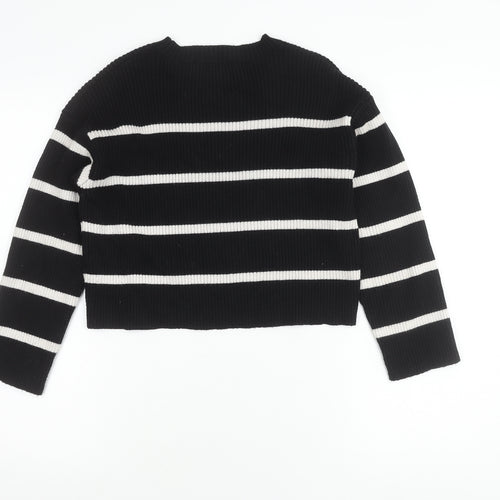 New Look Women's Black Petite Striped Jumper M