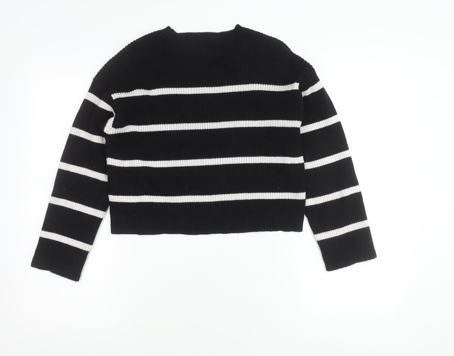 New Look Women's Black Petite Striped Jumper M