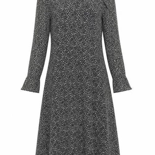 M&S Women's Black A-Line Knee Length Dress, Size 8