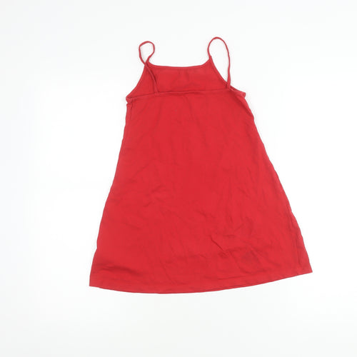 Next Girls Red Knee Length Sleeveless Dress