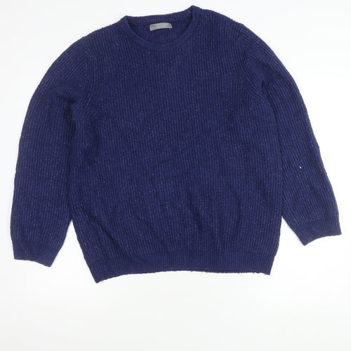 Marks and Spencer Men's Blue Pullover Jumper L