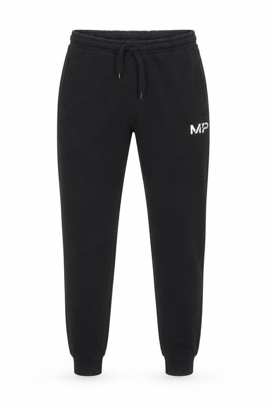 Front view of Myprotein Men's Black Jogger Trousers in, size S