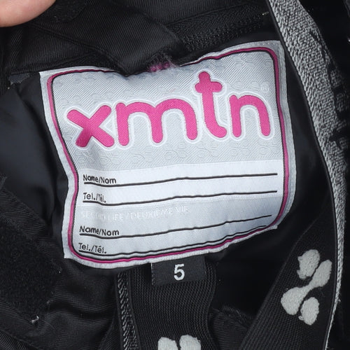XMTN Girls Black Ski Trousers Size 5 - Excellent Condition