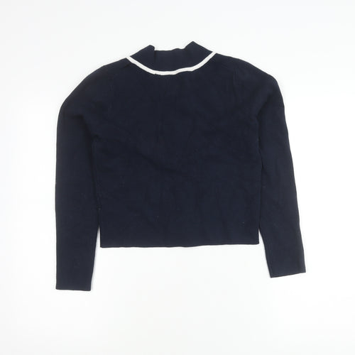 Jack Wills Women's Blue V-Neck Jumper, Size 10
