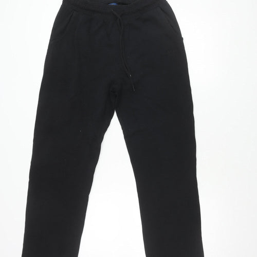Cotton Traders Black Relaxed Fit Joggers, M, Unisex