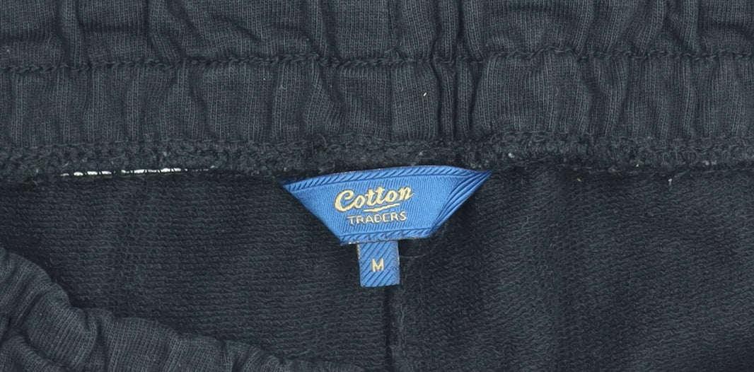 Cotton Traders Black Relaxed Fit Joggers, M, Unisex