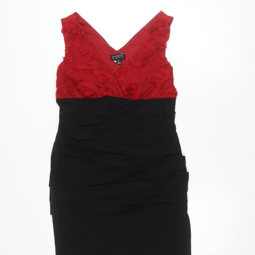 Enfocus Studio Women's Red & Black Sheath Dress 12