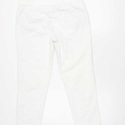 MNG White Straight Women's Trousers Size 14