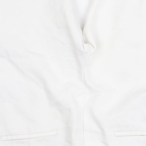MNG White Straight Women's Trousers Size 14
