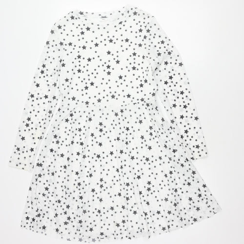 Marks and Spencer Girls White Star Dress 12-13 Years