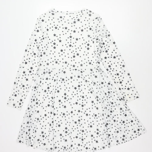 Marks and Spencer Girls White Star Dress 12-13 Years