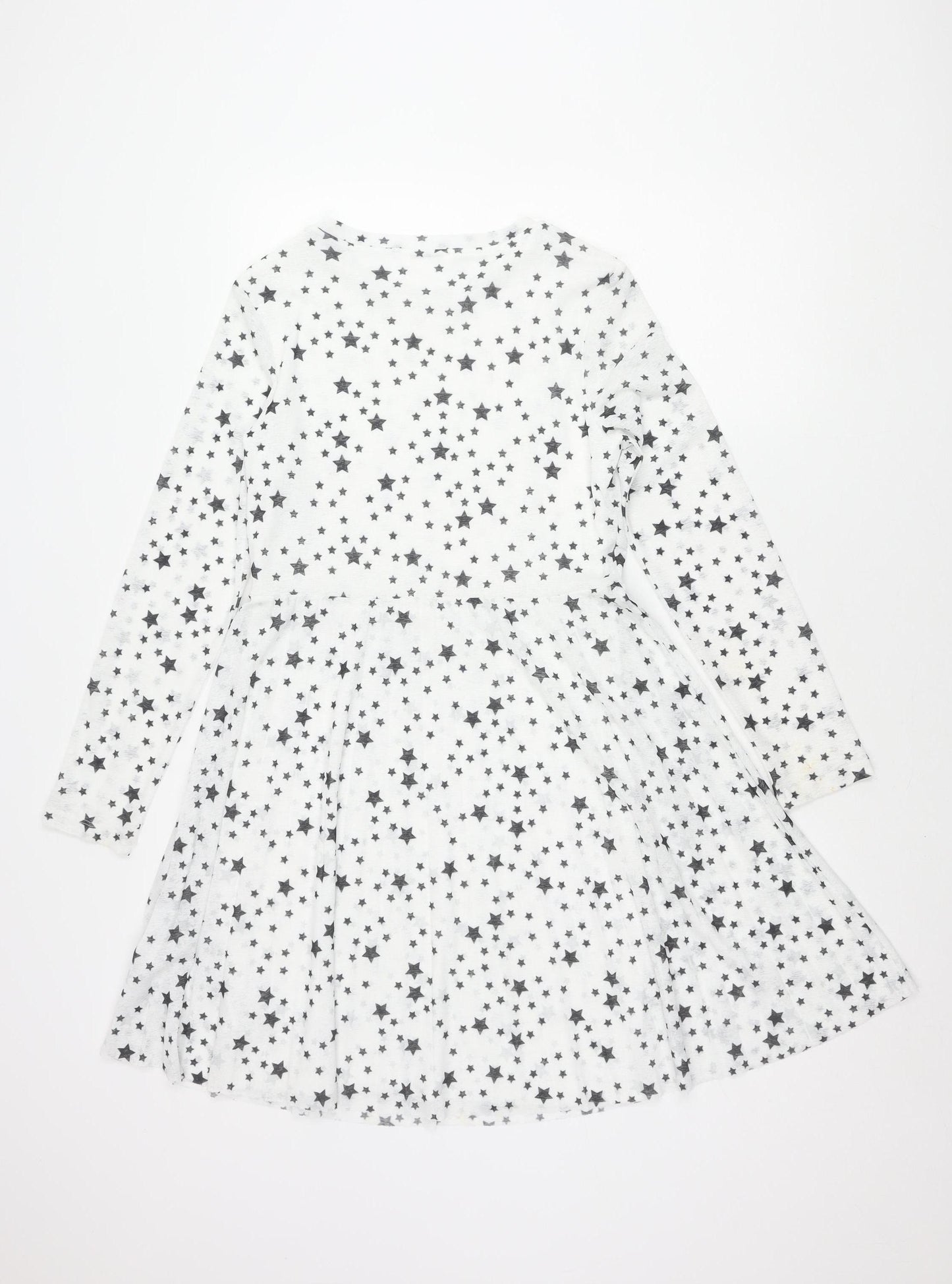 Marks and Spencer Girls White Star Dress 12-13 Years